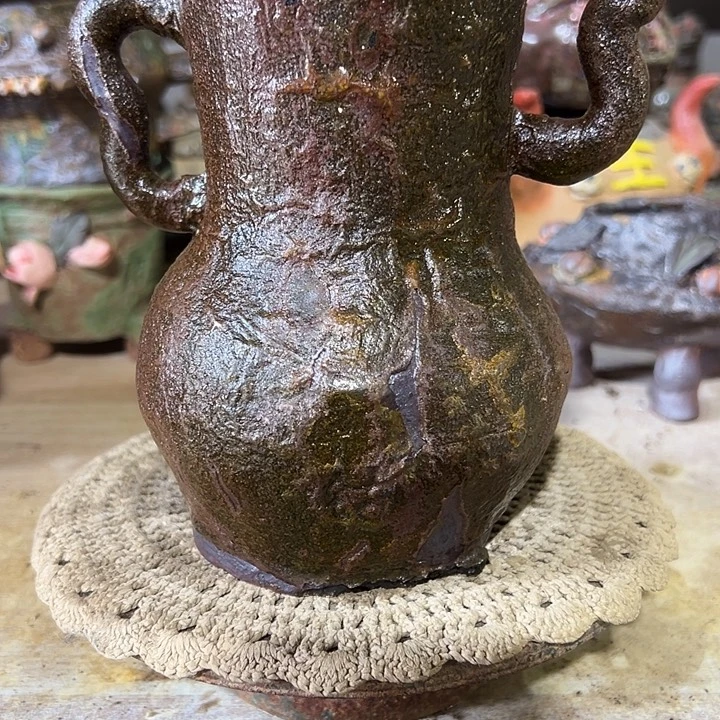 瑕疵处理不包退换手工粗陶高温花盆