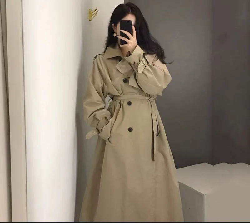 B31早春秋新款韩系小个子中长款大衣气质英伦风高级感外套