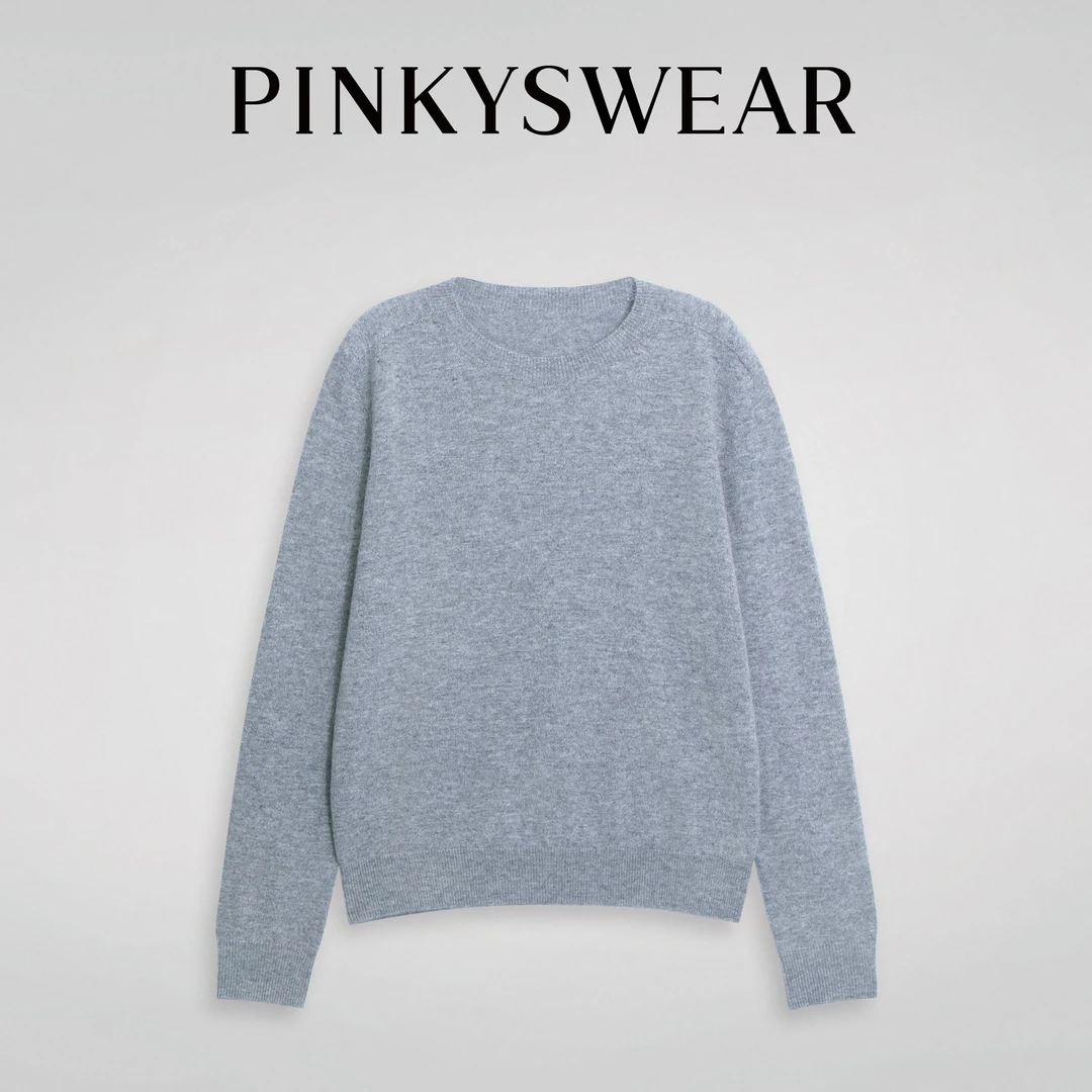 【画界】【小暖云】胶囊衣橱羊绒羊毛插肩袖圆领厚款毛衣女MY9002