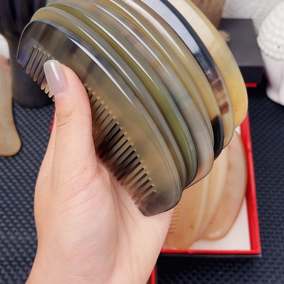 手工制作纯牛角梳子