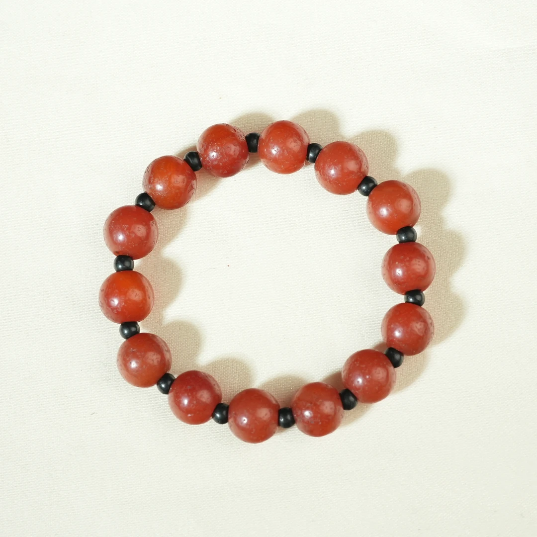 清代红玛瑙圆珠手串【古珠精选】AAJD250106001多样性发货