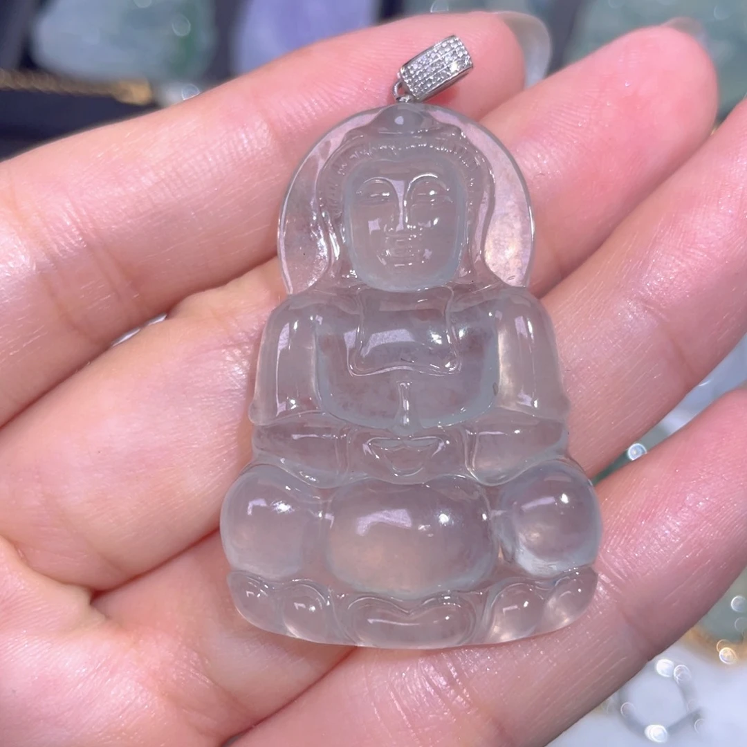 颈饰18K金镶嵌翡翠翡翠