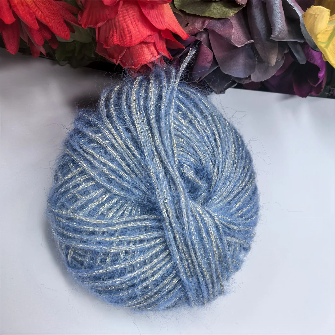 新三三百货手工毛线编织金聪马海毛毛线玫瑰金聪(20克/团)