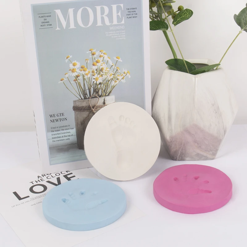 宝宝手足印泥手脚印diy黏土宠物爪印狗狗猫咪脚印印泥制作礼物