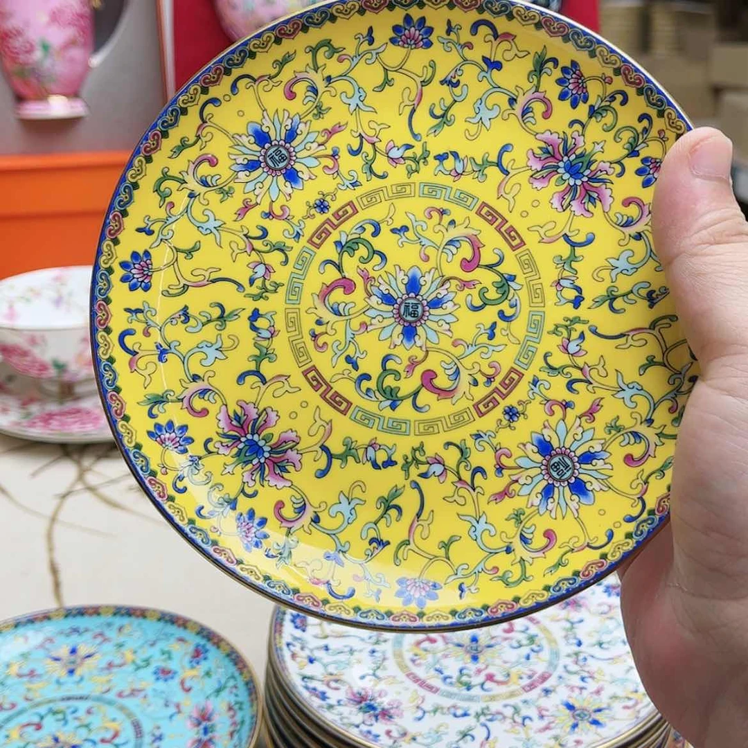 【闪购商品】珐琅6英寸8平黄。。。。