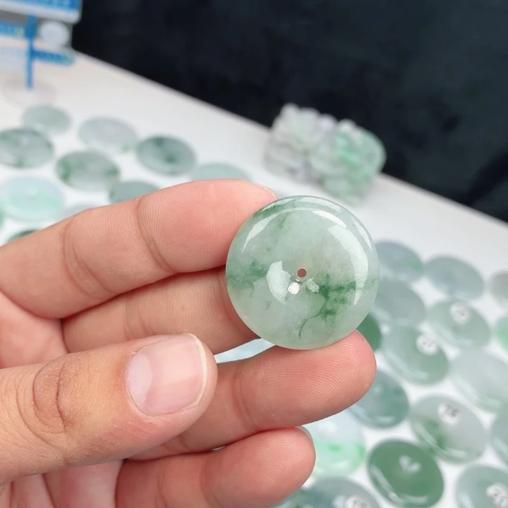 翡翠未镶嵌颈饰缅甸天然A货翡翠29.5-6.0