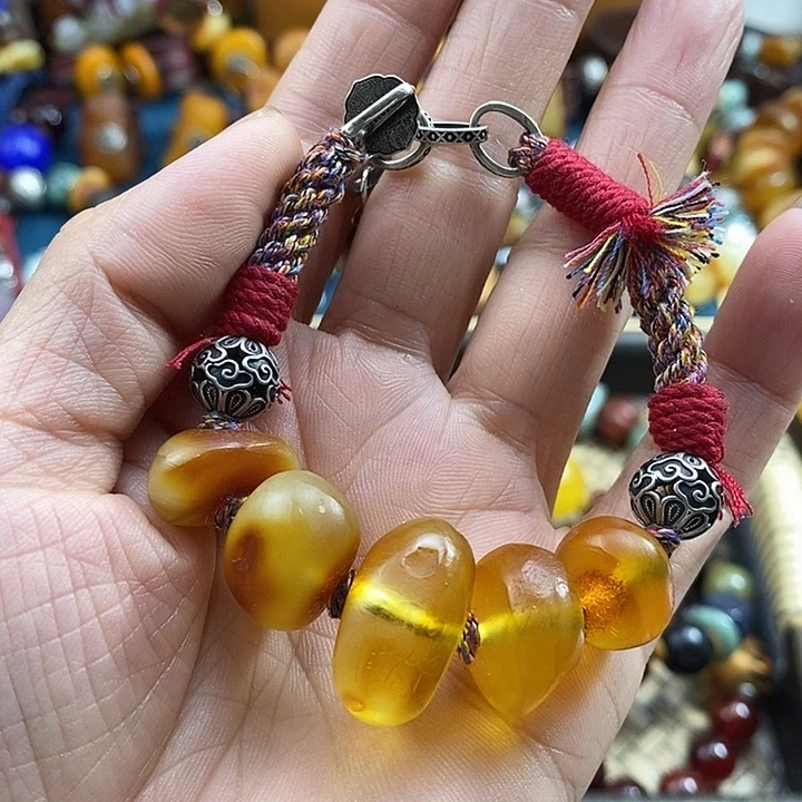 未镶嵌蜜蜡手链手链