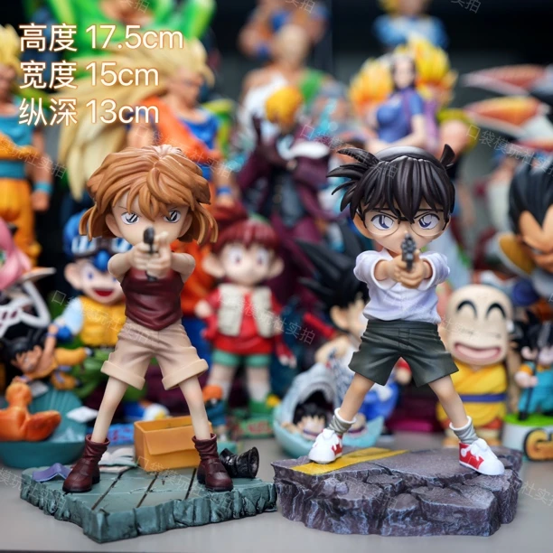 【现货实拍】17.5cm 举枪柯南 举枪灰原哀 名场面 手办模型摆件
