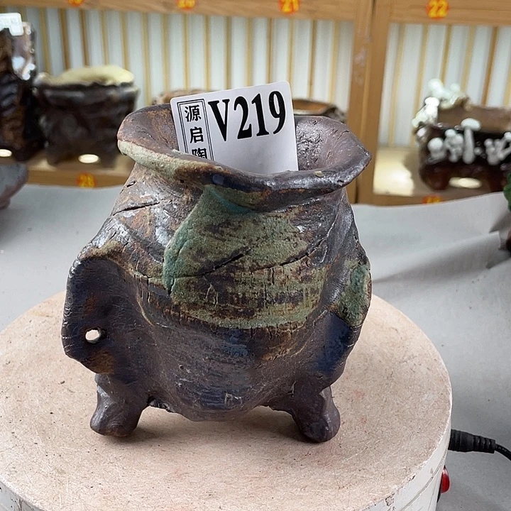 紫砂花盆景德镇陶瓷219