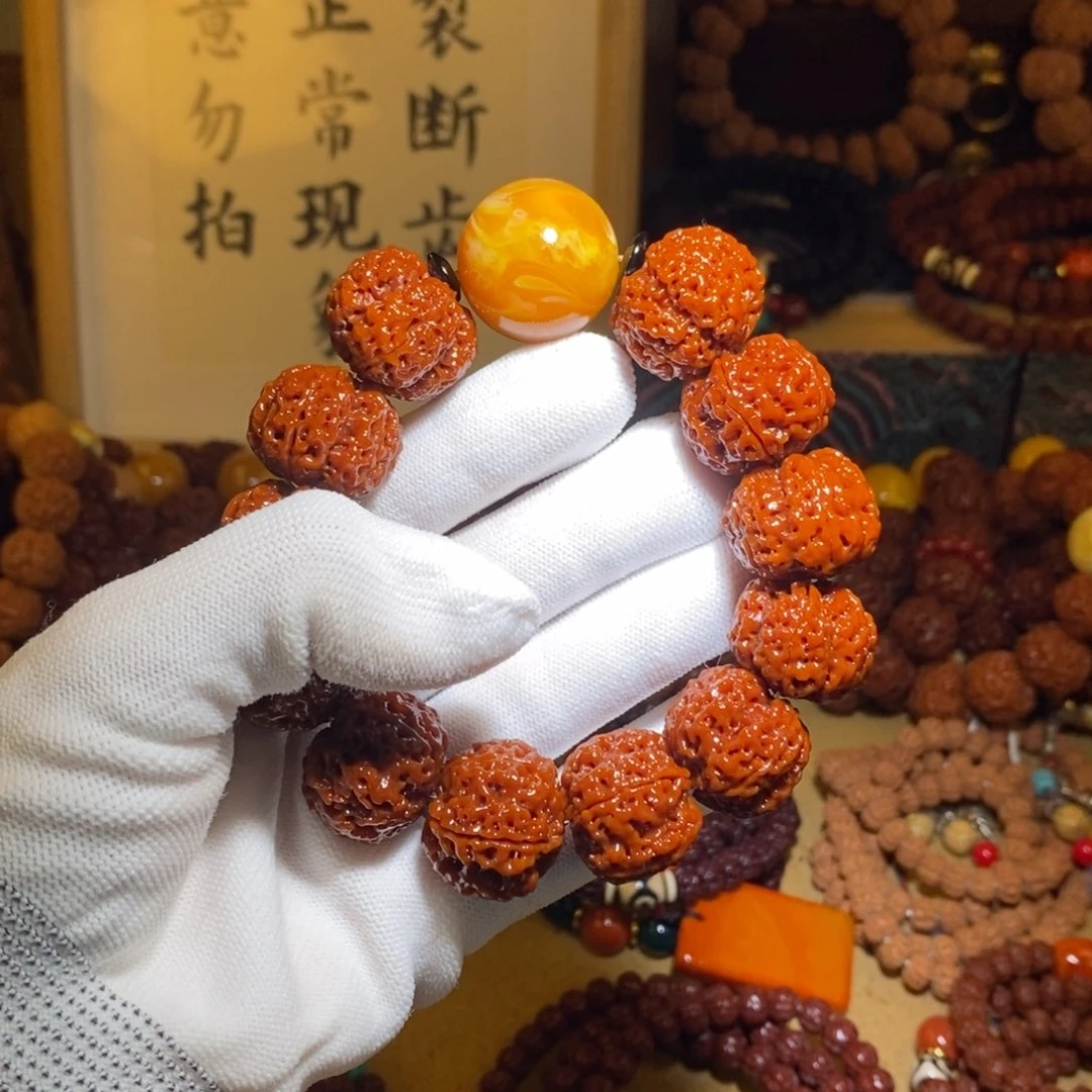 人***戏金刚菩提吊坠225玉华古龙籽手工精品