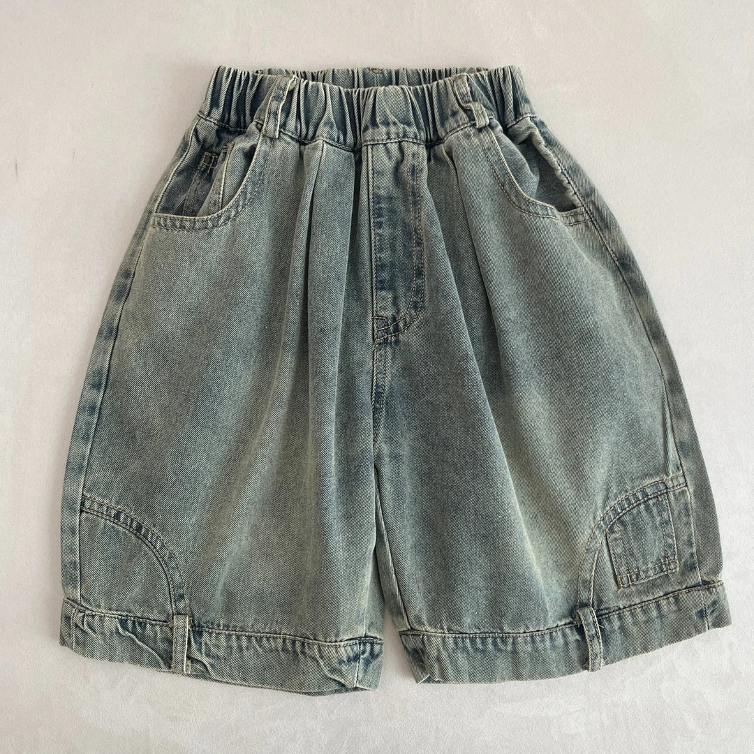 【小蛋壳】儿童夏季韩版时尚短裤洋气男童潮流牛仔裤