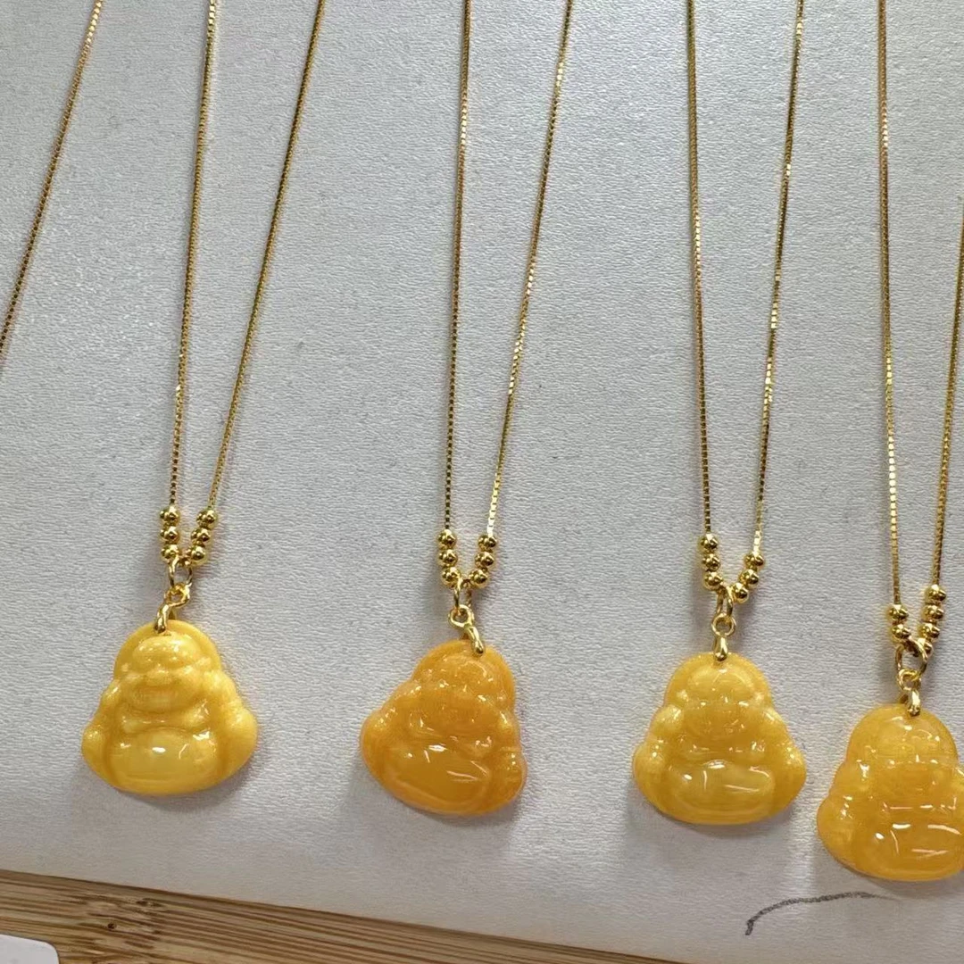 约卡16*16m蜜蜡佛公项链一条