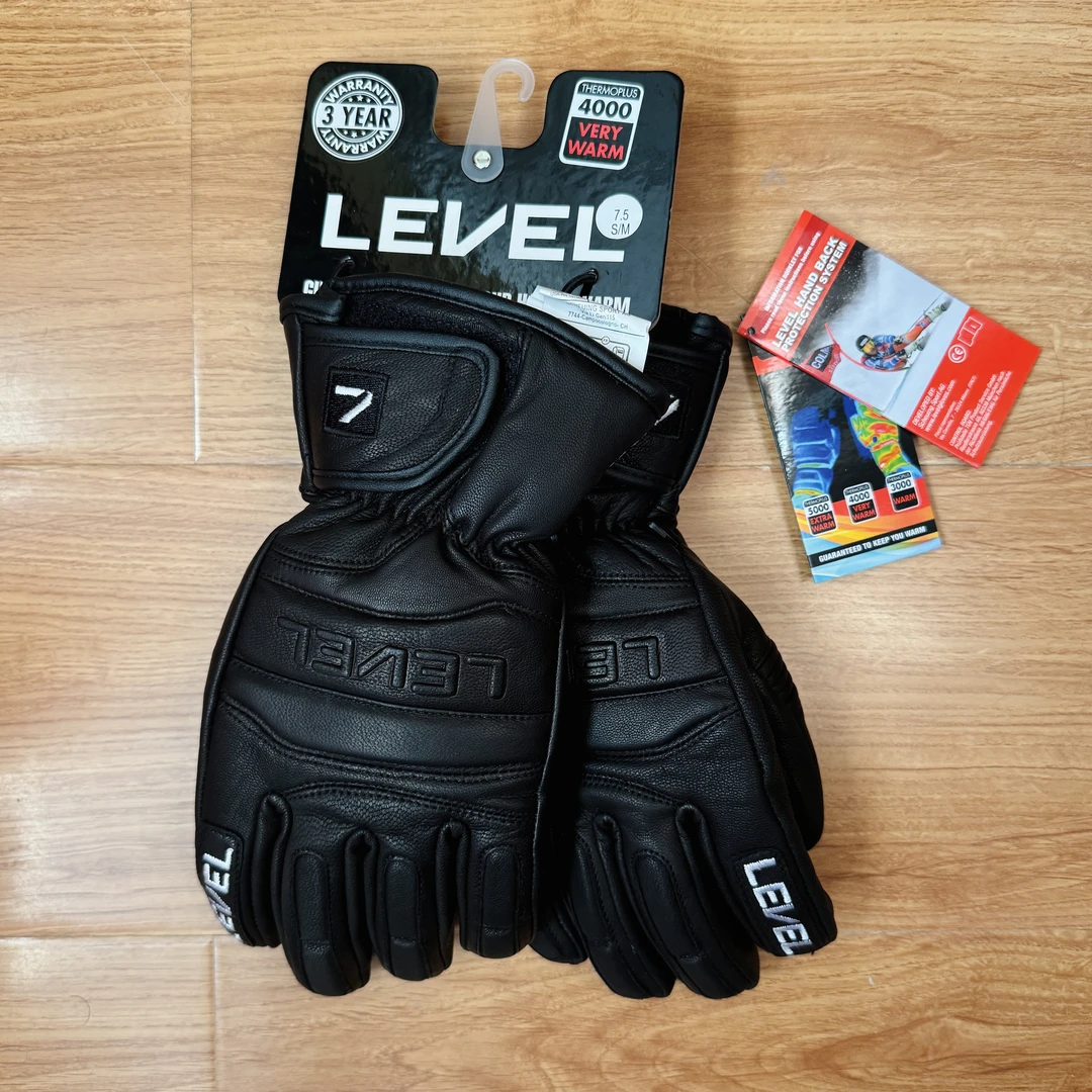 意大利Level 列威滑雪手套Rs系列小羊皮滑雪手套男女同款保暖透气