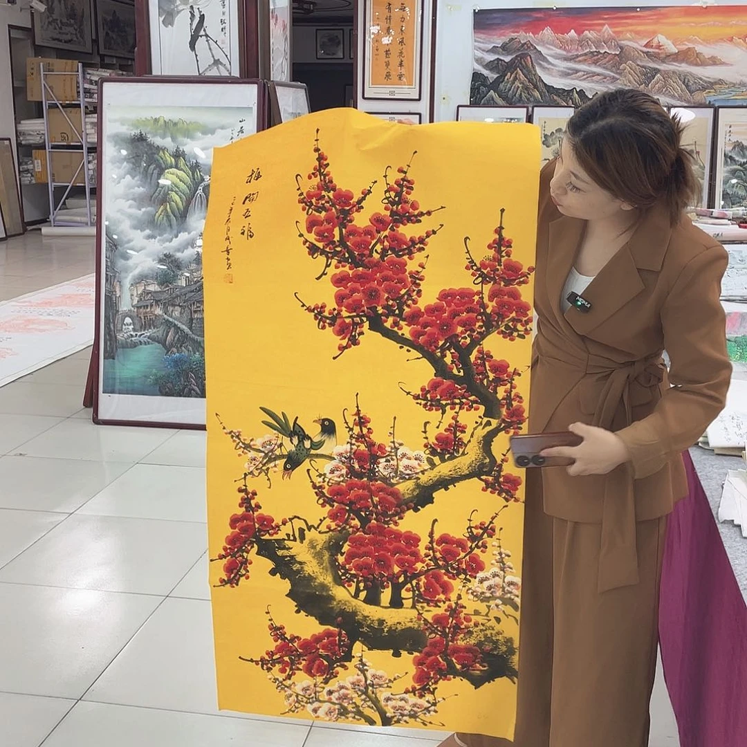 国画纯手绘山水花鸟