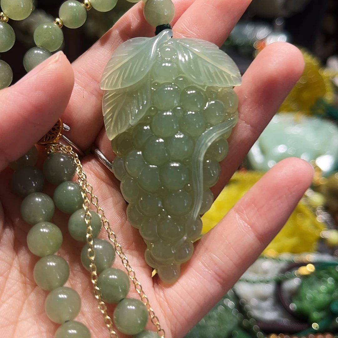 未镶嵌岫玉毛衣链