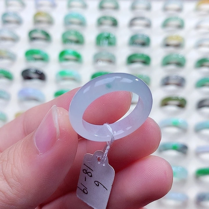 翡翠未镶嵌戒指18-19号