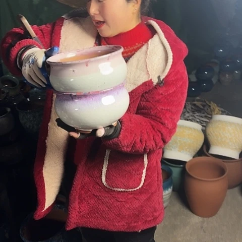 口20高12瑕疵盆子。