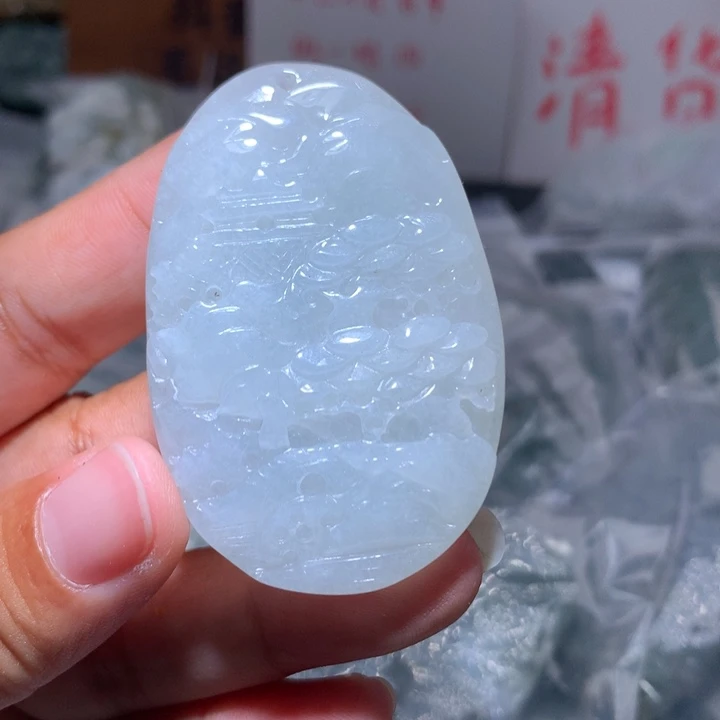 翡翠未镶嵌颈饰保真天然A货翡翠