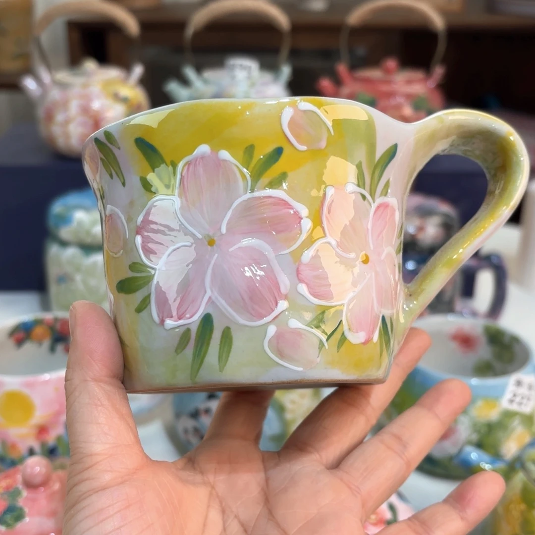 景德镇手绘高温釉下彩陶瓷茶具