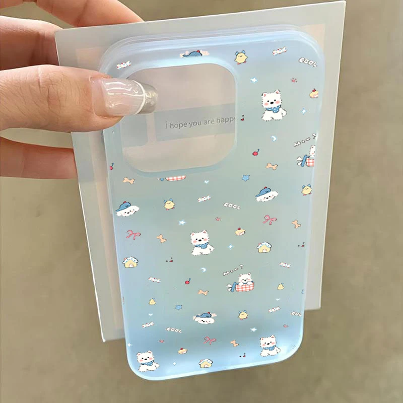 蛋糕蓝西高地适用iphone16promax苹果15手机壳14PLUS软13幻影1211