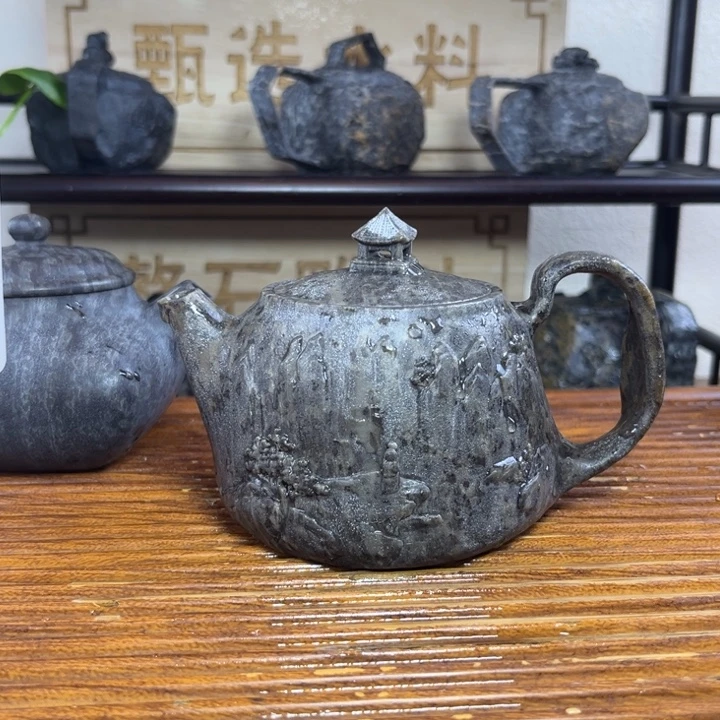 生***命安化冰碛岩石头茶壶