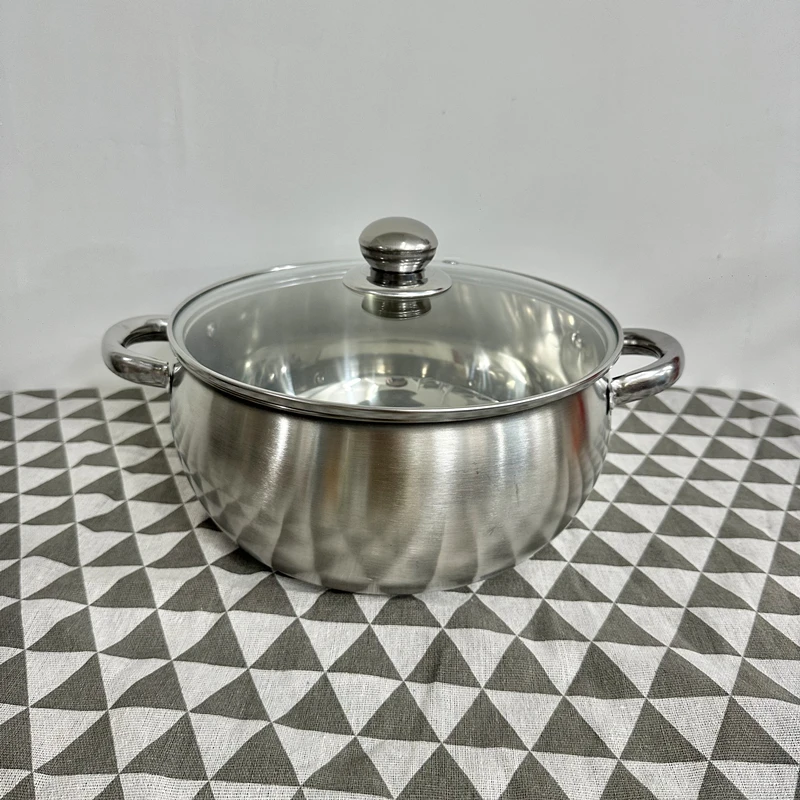 【苹果锅】不锈钢汤锅煲汤锅鼓型汤锅炉灶通用