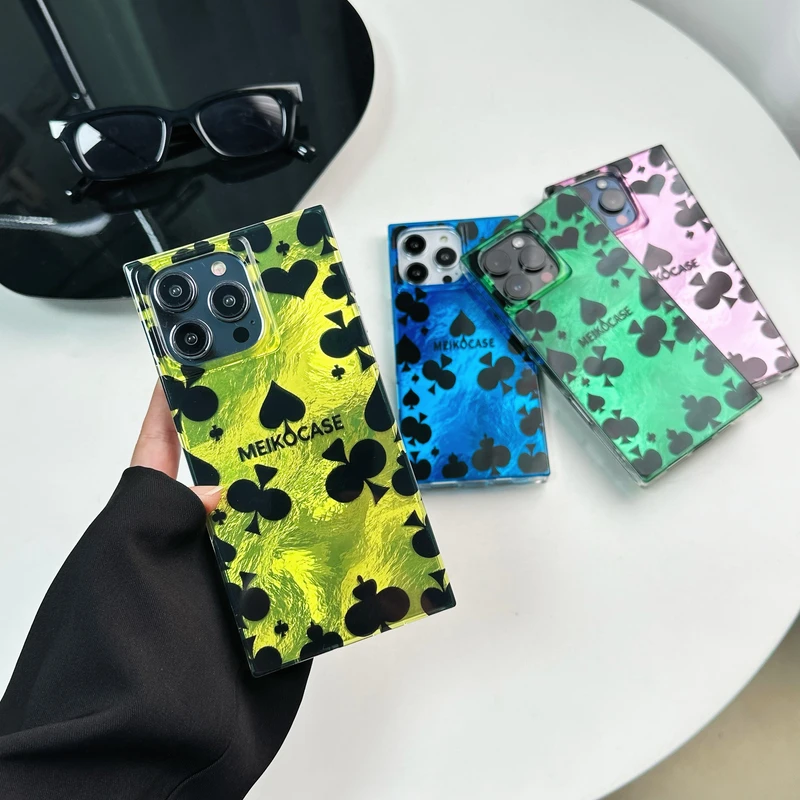 MEIKOCASEins韩系贵气带挂绳方形手机壳适用苹果17promax16pro15