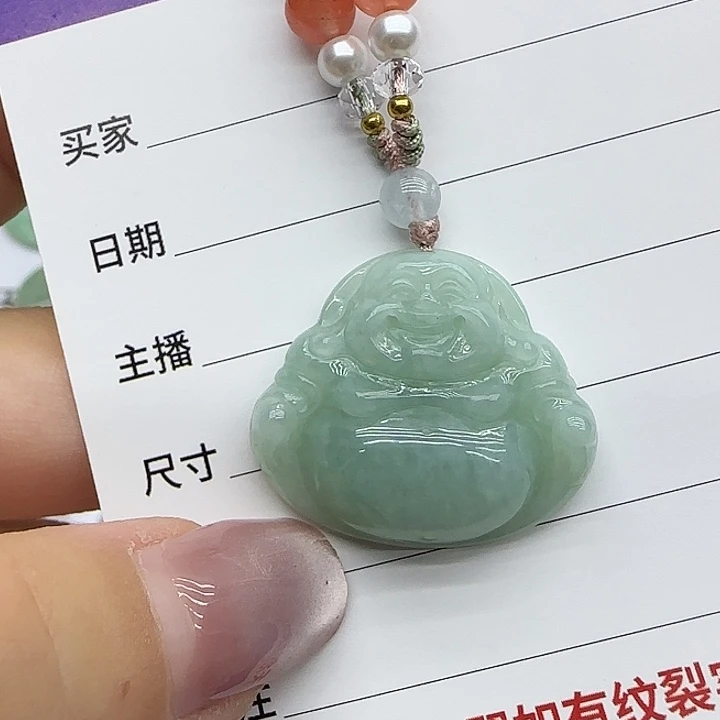 翡翠未镶嵌颈饰绿佛公