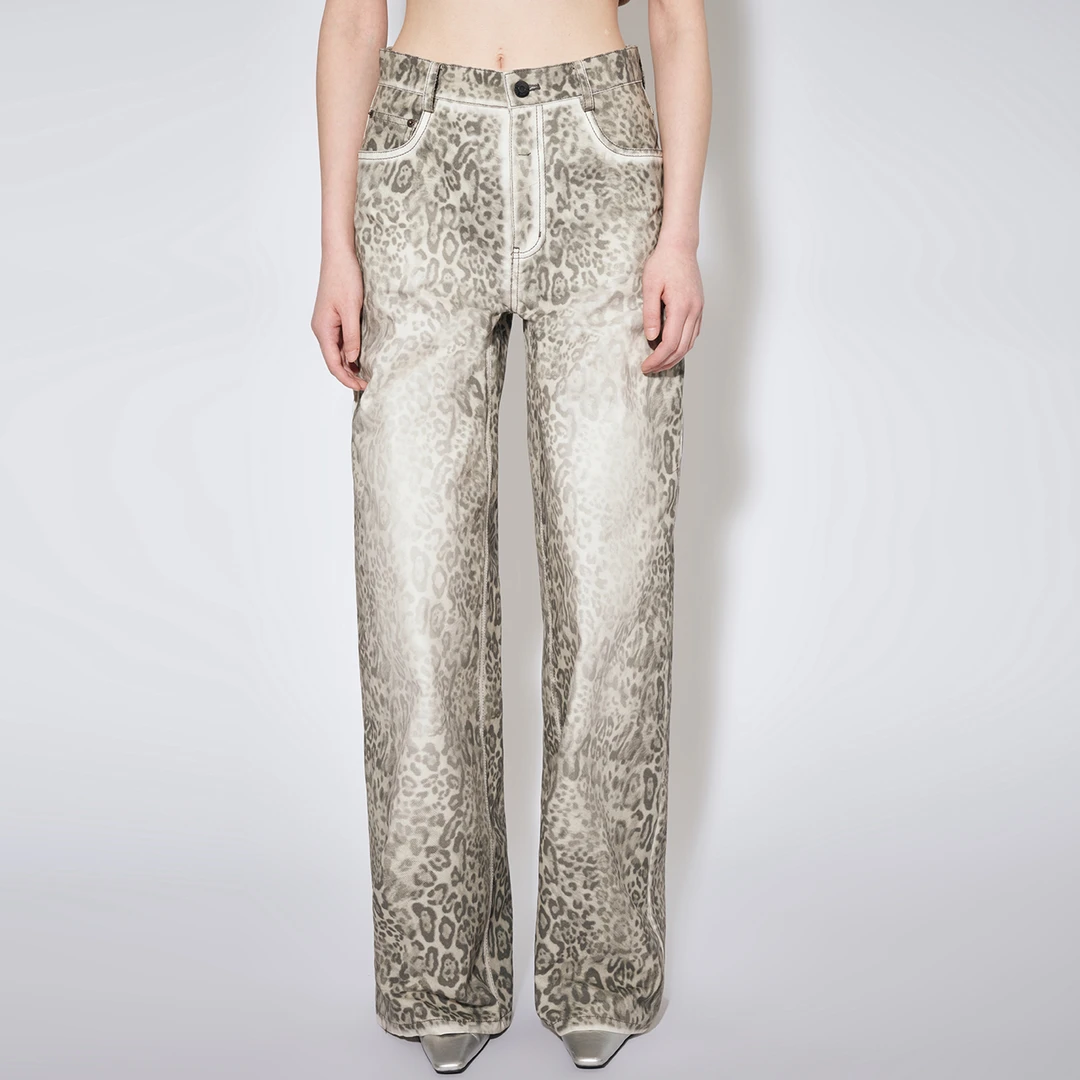 CPLUS SERIES设计师品牌做旧豹纹印花牛仔裤DSC买手店CY5C12003