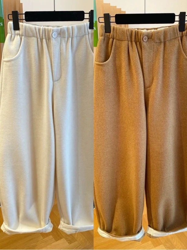 韩系时尚百搭羊绒裤