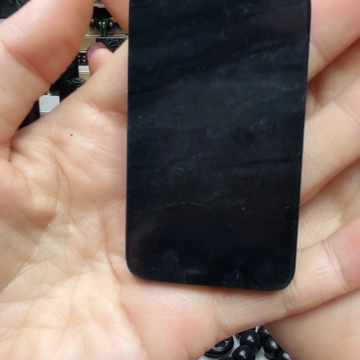 和田玉（墨玉）未镶嵌手链471钢板