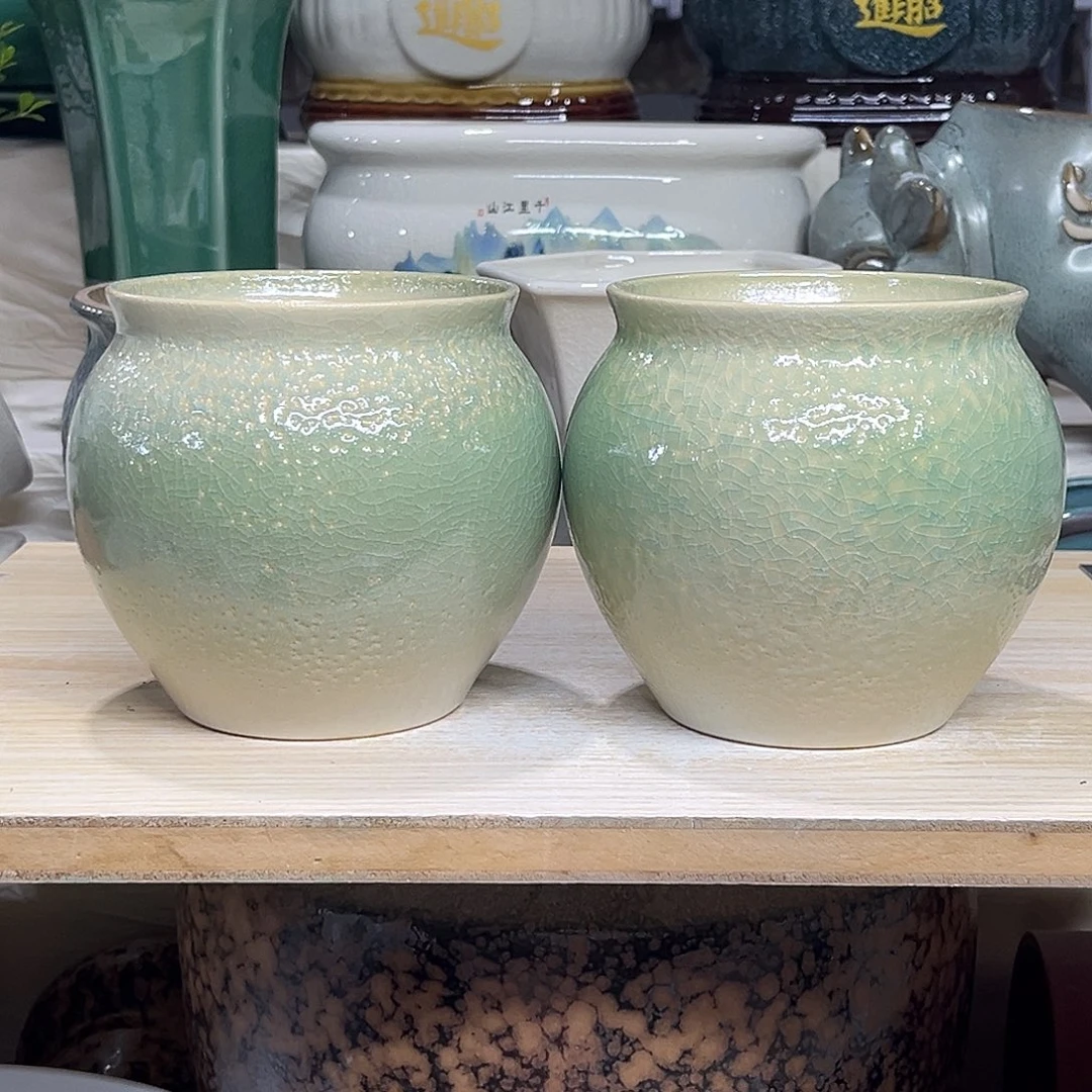 陶瓷绿植多肉微瑕花盆口径11*12打孔