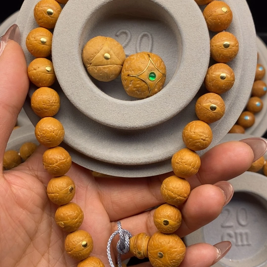 靖***哥凤眼菩提手串12➕铜钉手持，➕麒麟