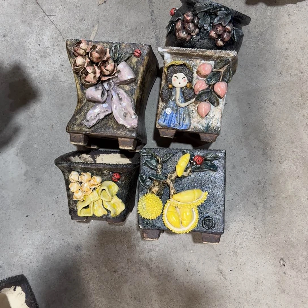 泡*-青藤花器多肉花盆5个