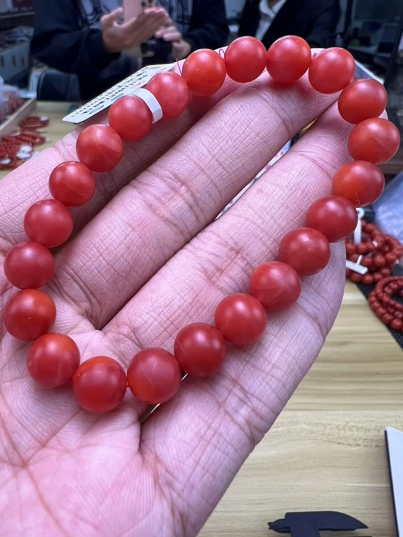 保山南红圆珠手串8mm+ 多样性发一