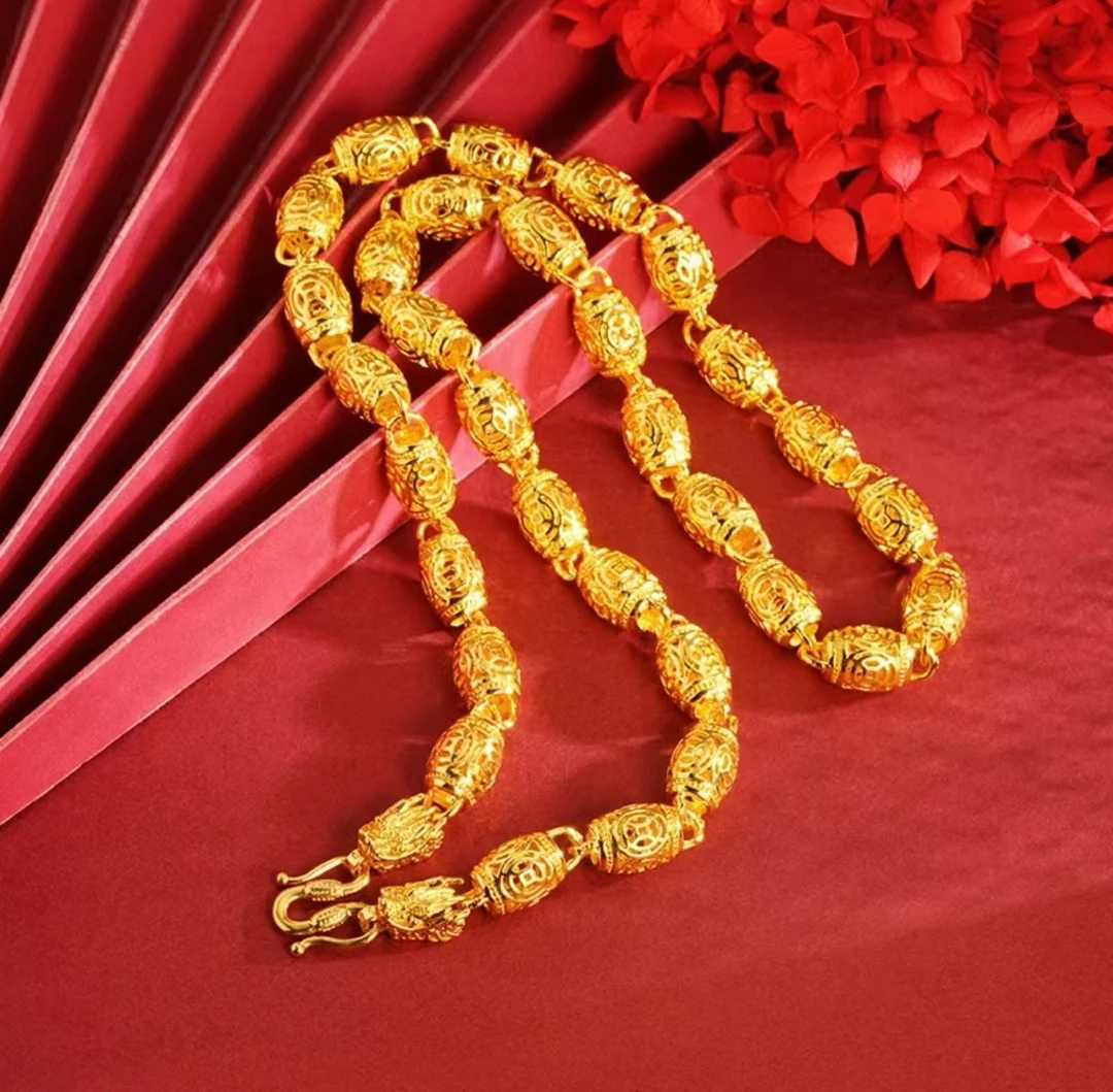 合金项链 金钱橄榄项链时尚潮流霸气