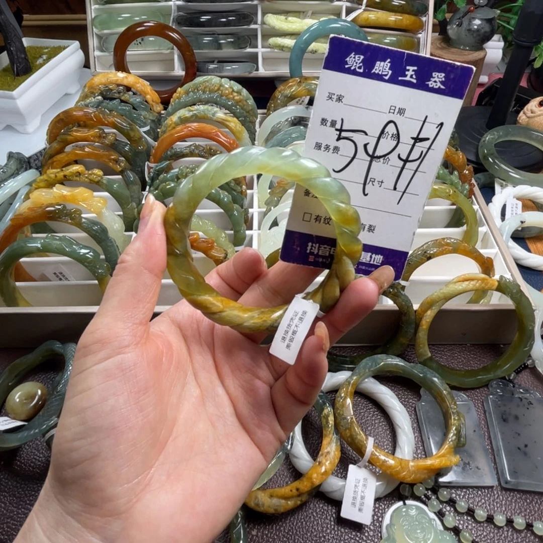 未镶嵌蛇纹石玉手镯