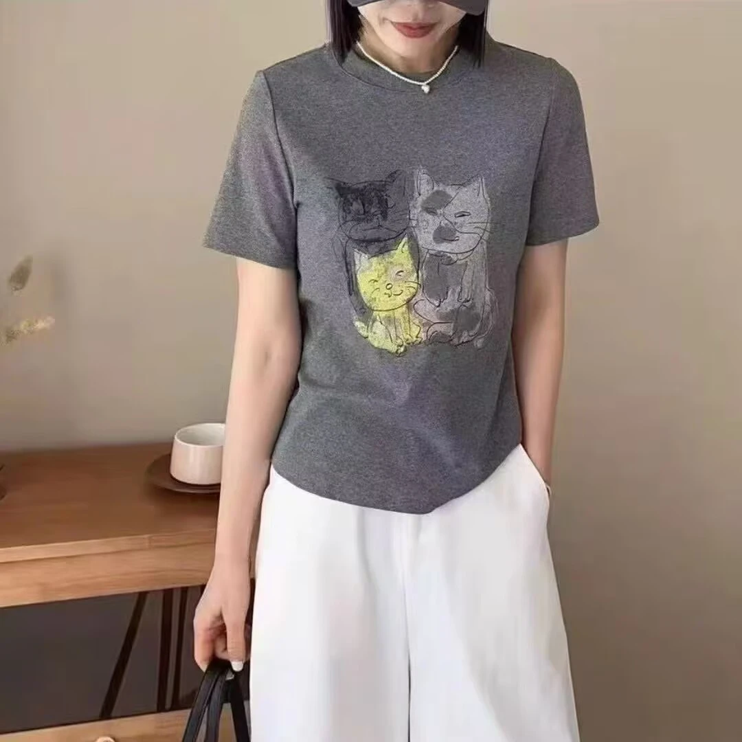 11102发财猫弹力短袖