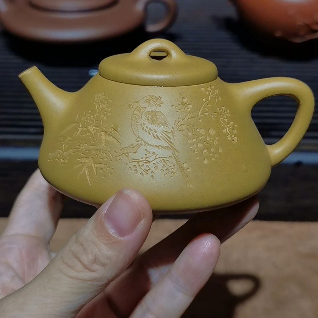 M***n紫砂花盆子冶石瓢半手