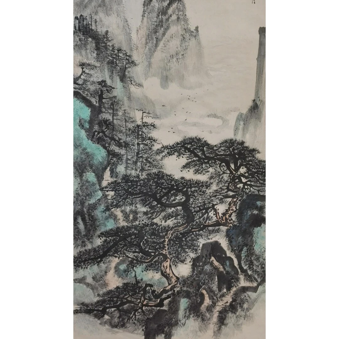 【辽拍】V250709-2-818《山水》（4.7平尺）纸本镜片 DD18