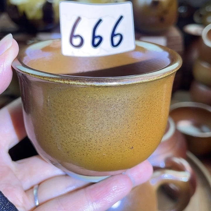 建水紫陶白泥柴烧杯