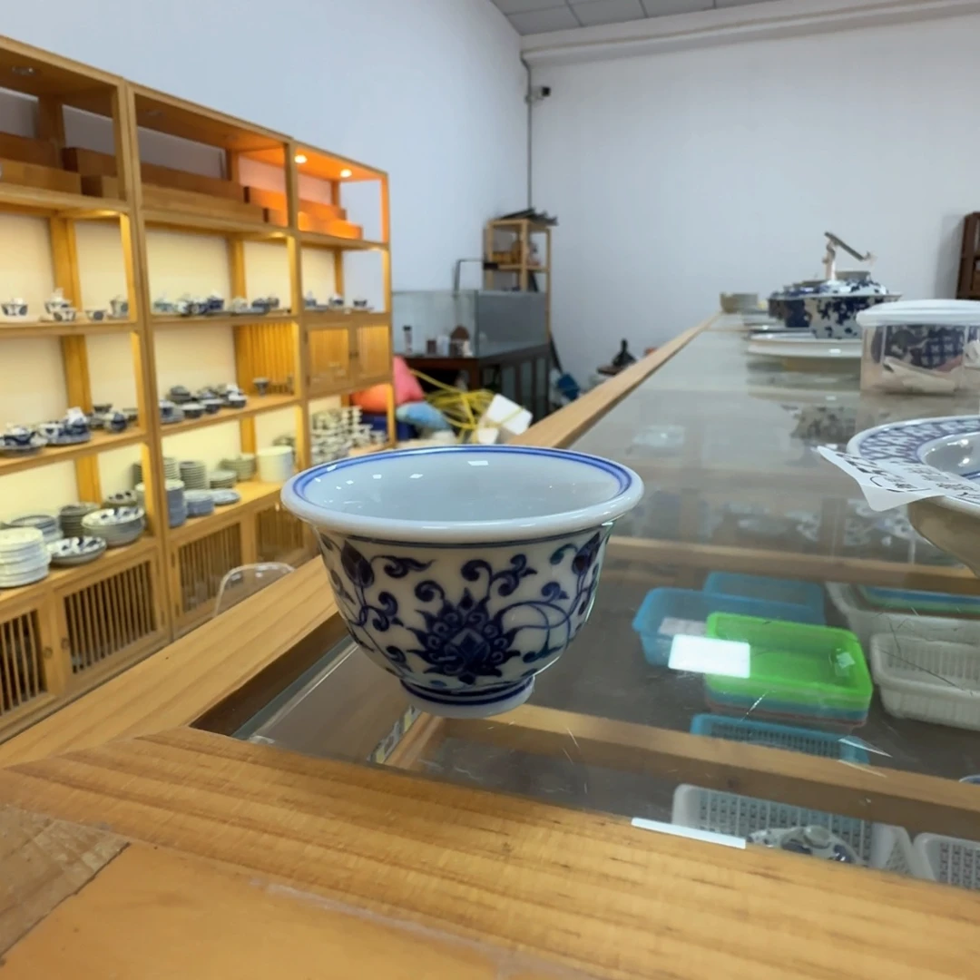 简***福微瑕景德镇陶瓷杯子