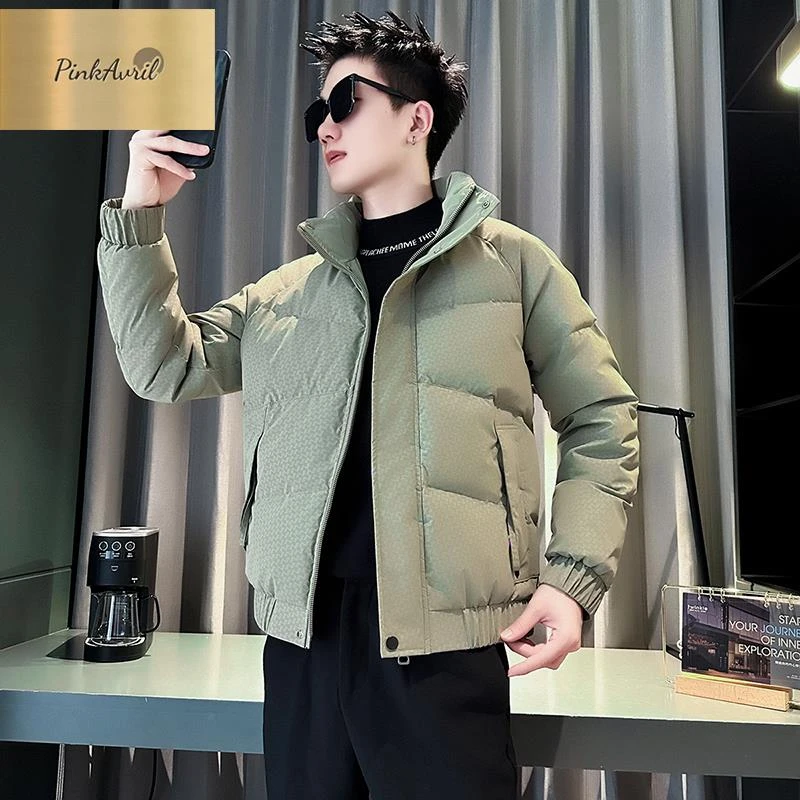 PinkAvril印花棉服男款冬季加厚2025新款设计感小众男装痞帅棉衣