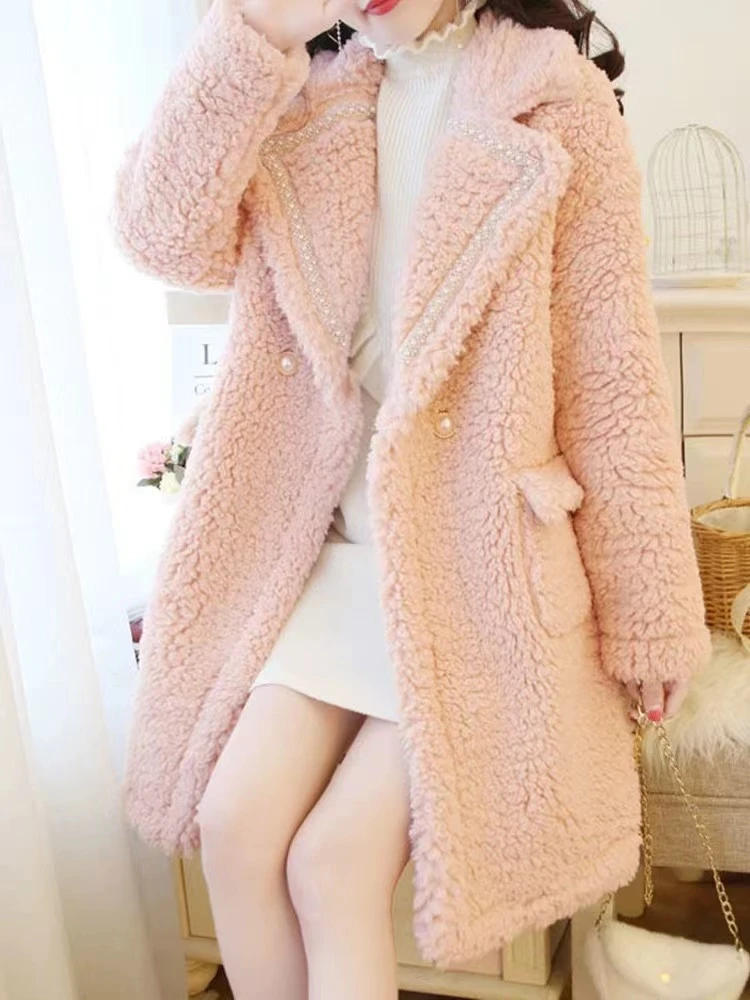 B401-B410毛衣网红洋气时尚宽松加绒加厚秋冬套头针织百搭女士