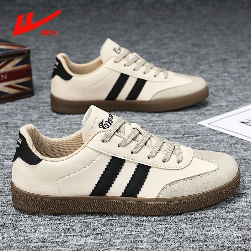 回力德训男鞋冬季男士大码低帮板鞋休闲百搭情侣小白鞋平底潮鞋子