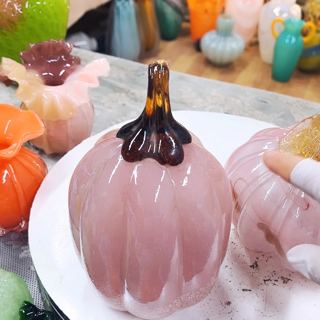 如***水琉璃南瓜家悦琉璃工艺品不完美