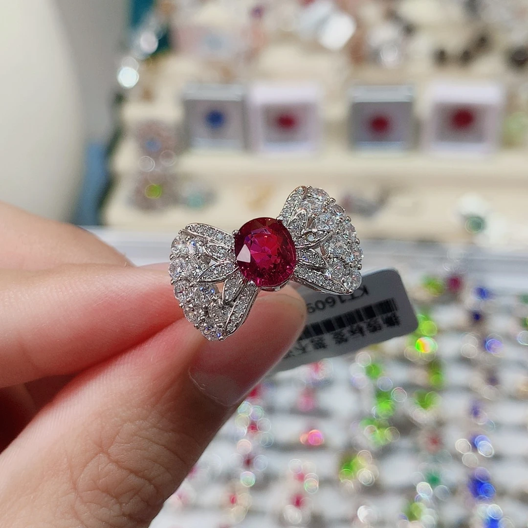 碧玺戒指戒指银S925镶嵌