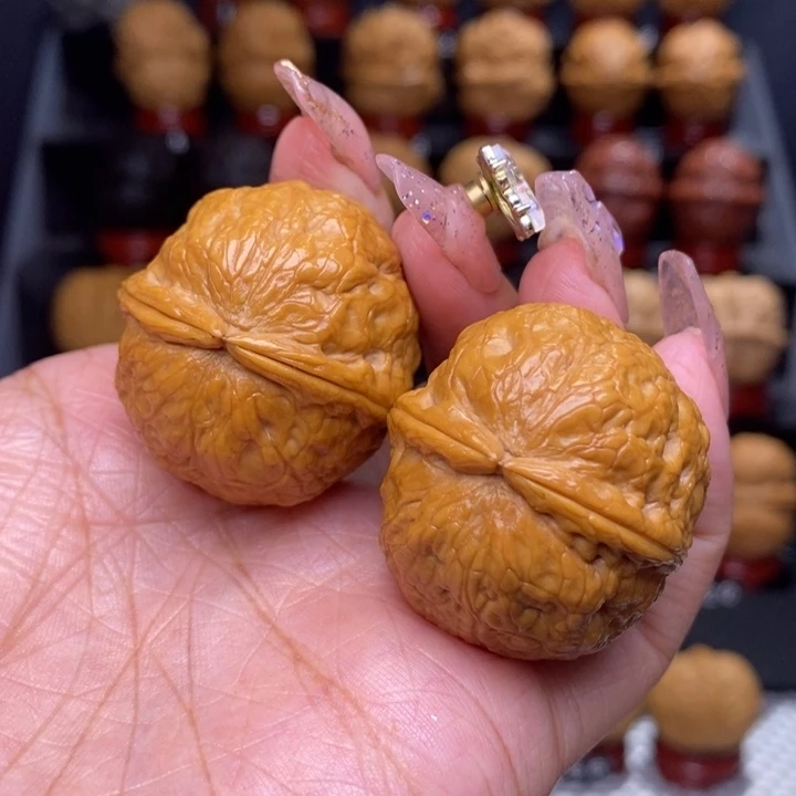 文玩核桃把件蛇皮球23号