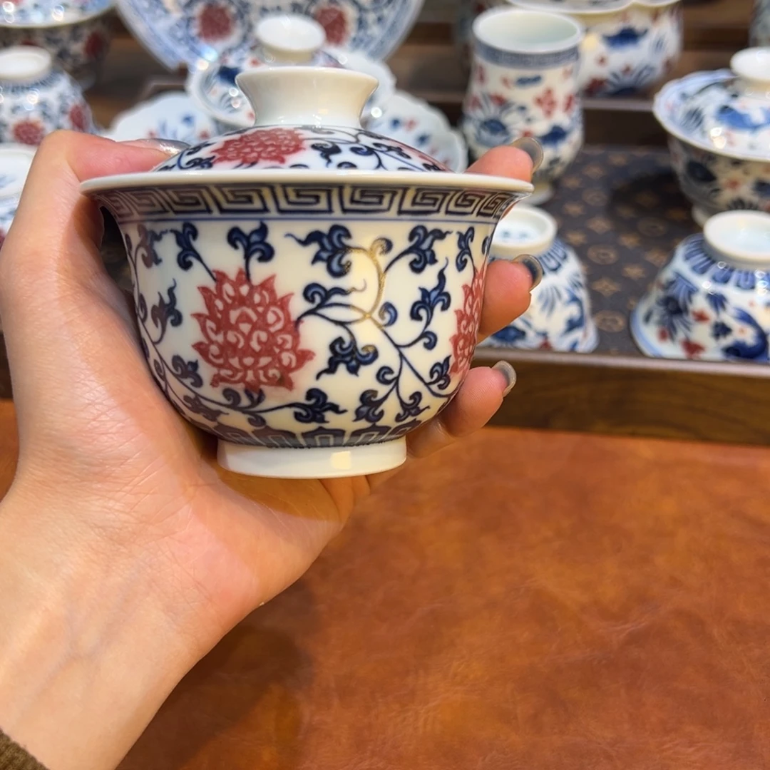 陶瓷摆件景德镇陶瓷茶器百宝箱