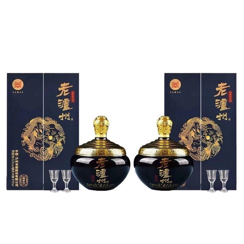泸州老窖股份出品老泸州月华白纯粮酒浓香型52度999ml*2坛整箱装